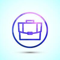 Briefcase icon illustration, bag icon for apps and websites, low poly style vector