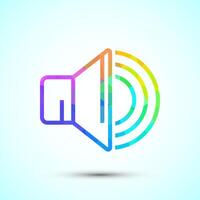Volume icon, Sound icon for apps and websites, low poly style vector