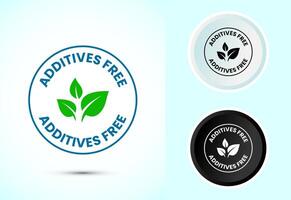 Additives free icon design illustration. Color black and white vector