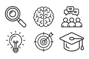 Icon Set for Education, Learning, and Professional Development vector