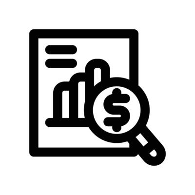 market analysis line icon