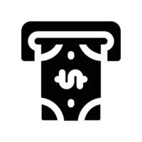 atm machine solid icon vector