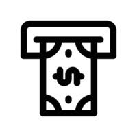 atm machine line icon vector
