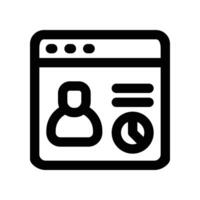 data management line icon vector