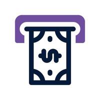 atm machine dual tone icon vector