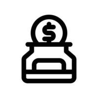 donation line icon vector