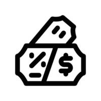 voucher line icon vector