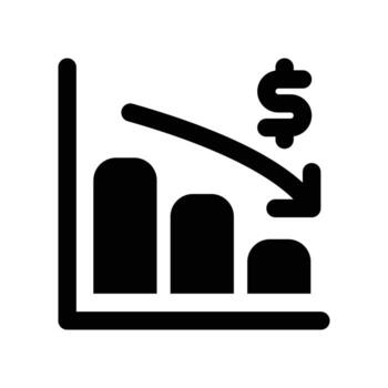 loss solid icon vector
