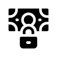 secure payment solid icon vector