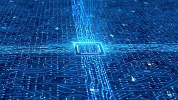 Artificial intelligence technology chip circuit board video