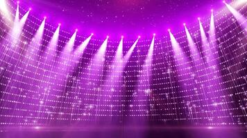 Golden particle light and light illuminate the background of the award stage. video