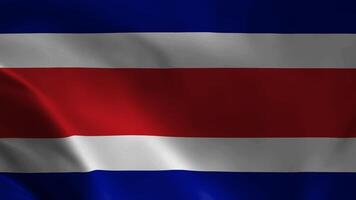 flag of Costa Rica waving in the air background animated video