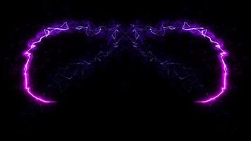 A trail of colored particles writing out figures on a black background. Background for logo animation. Abstract animation. video