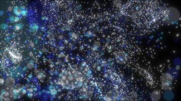Vortex movement of colored bubbles in a liquid. Abstract animation. video