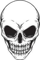 illustration of a skull face, suitable for commercial use as a poster, card, flyer, symbol, sign, etc. vector