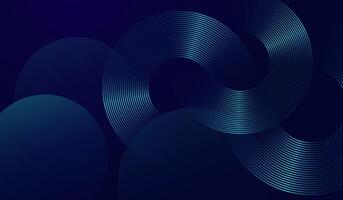 A futuristic abstract design featuring interlocking circular wave patterns in glowing blue tones. The smooth gradient background with depth and motion. A Futuristic technology concepts vector