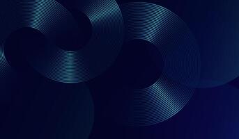 The smooth gradient background with depth and motion. A Futuristic technology concepts. A futuristic abstract design featuring interlocking circular wave patterns in glowing blue tones. vector