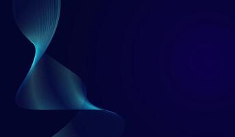 The deep navy backdrop, evoking a modern and technological aesthetic, Abstract glowing wave lines on dark blue background design vector