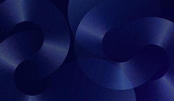 A futuristic abstract design featuring interlocking circular wave patterns in glowing blue tones. and The smooth gradient background with depth and motion. A Futuristic technology concepts vector