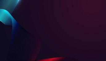 A dark blue and gradient red with curved lines in vibrant tones against a deep dark background, waving lines pattern and Abstract glowing wave lines on dark blue background. vector