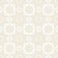 seamless pattern with oriental ornamental design. Geometric floral background in beige colors for textile, linen, invitation, web. Elegant mandala backdrop. vector
