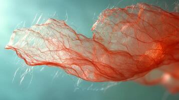 A close up of a red piece of fabric photo