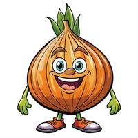 Cartoon onion character vector