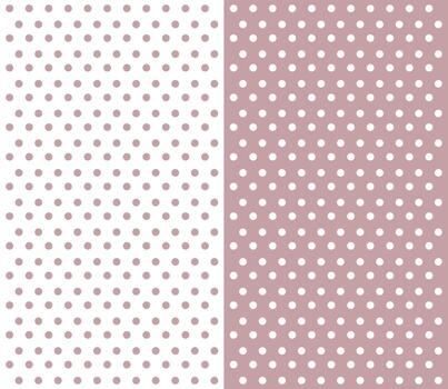 Purple dots patterns set, design for decoration, wrapping paper, print, fabric or textile vector