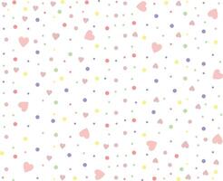 Colored hearts pattern, design for decoration, wrapping paper, print, fabric or textile, Valentines vector