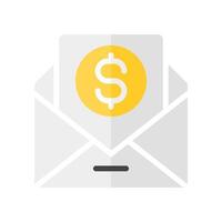 Business mail icon color simple vector