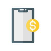 Business smartphone icon color simple vector