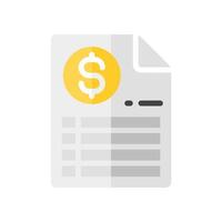 Business invoice icon color simple vector