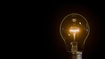 Bulb Light Turn On And Glow Depicting Science Idea Innovation Technology video