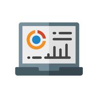 Business analysis icon color simple vector