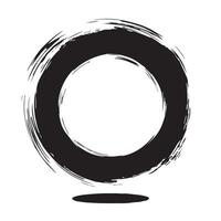 Enso Circle Brush Stroke Art vector