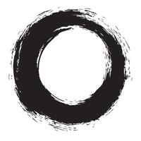 Hand-Drawn Enso Circle Art vector