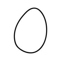 Simple linear nature shape egg, hand drawn doodle silhouette vector