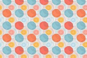 A colorful pattern with circles and lines vector