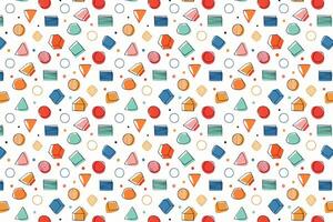 A colorful pattern with shapes and lines vector
