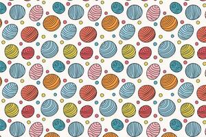 A pattern with colorful eggs and dots vector