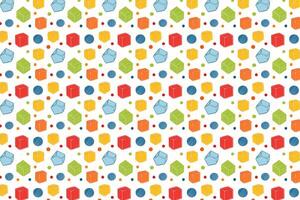 A colorful pattern with many different shapes and colors vector