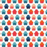 A colorful pattern with hearts and flowers vector