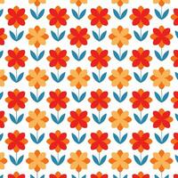 A pattern with flowers on a white background vector