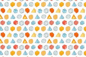 A colorful pattern with various shapes and colors vector