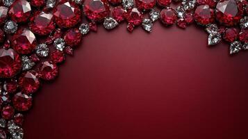 A red background with many red diamonds photo