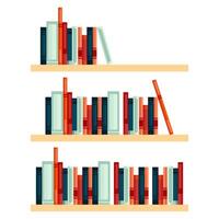 National Library Day Shelf and Book Kit vector