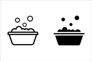 Tub icon. sign for mobile concept and web design. illustration vector