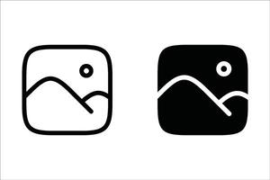 Picture icon graphic design template isolated. photography icon. Picture coming soon. Means that no photo. Missing image signed or uploading No image available or folder archive. vector