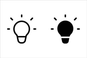 Light Bulb icon set. Electric lamp sign. for mobile concept and web design. illustration on white background vector