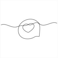 Continuous Line Speech Bubbles vector